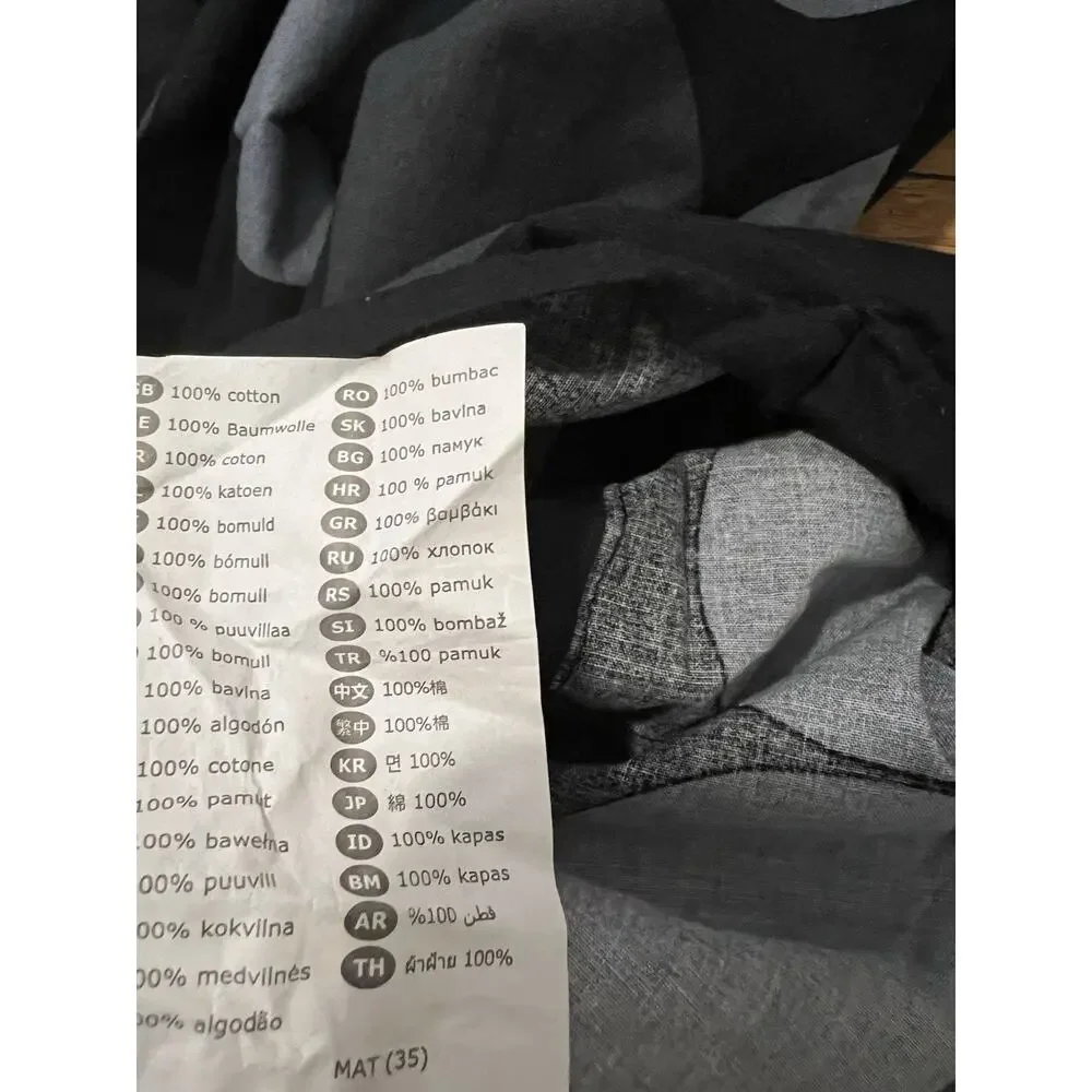 Vintage IKEA SMORBOLL Duvet Cover Full size Black Gray Polka Dots New NWOP